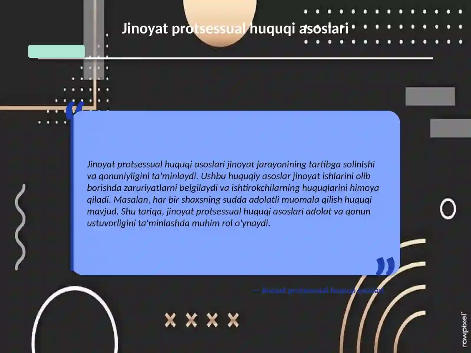 Jinoyat protsessual huquqi 2