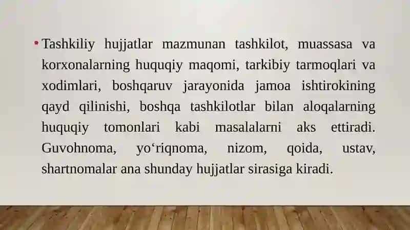 TASHKILIY HUJJATLAR 2