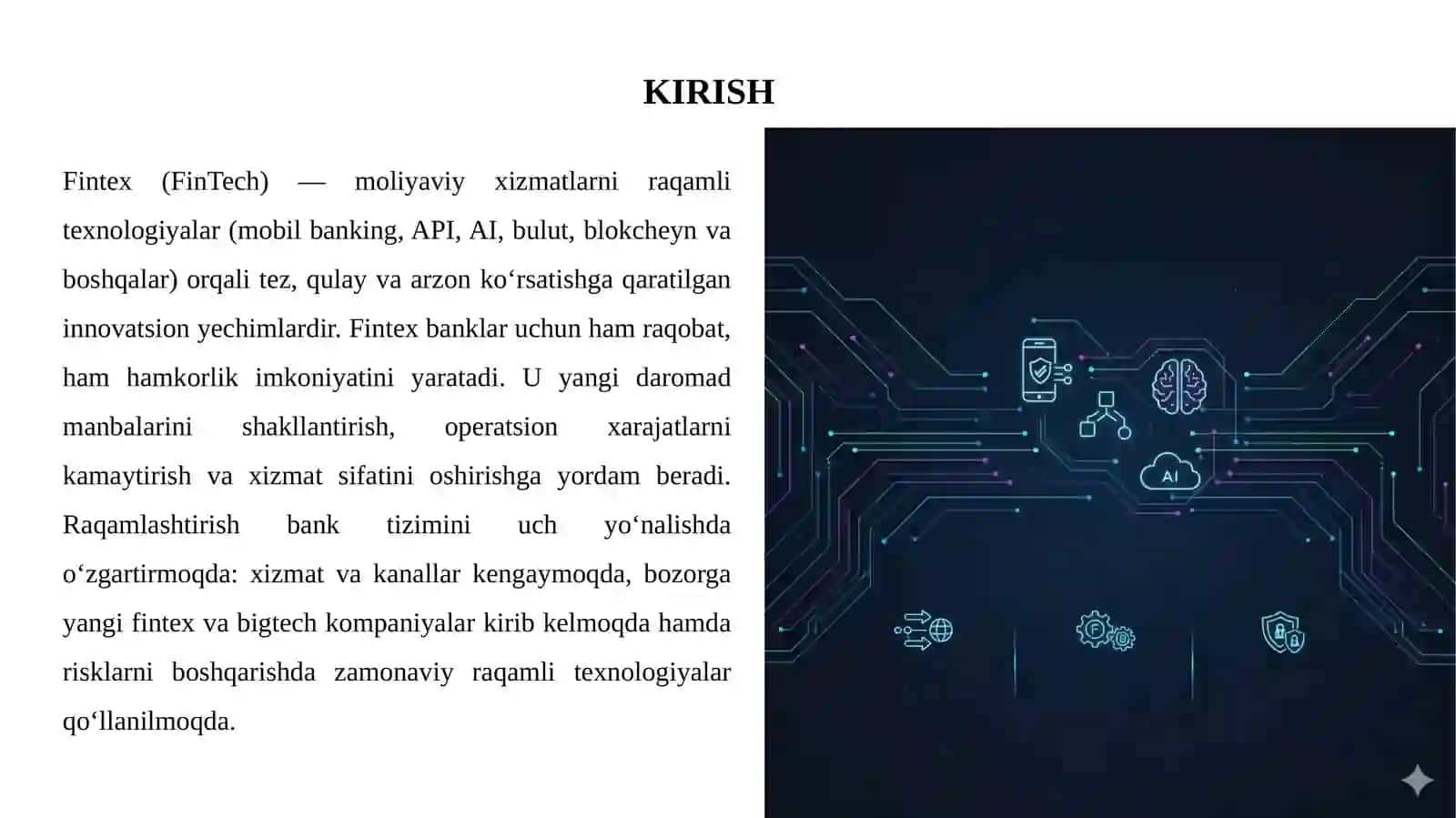 FINTEX TEXNOLOGIYALARINING BANK TIZIMIGA TA’SIRI 2