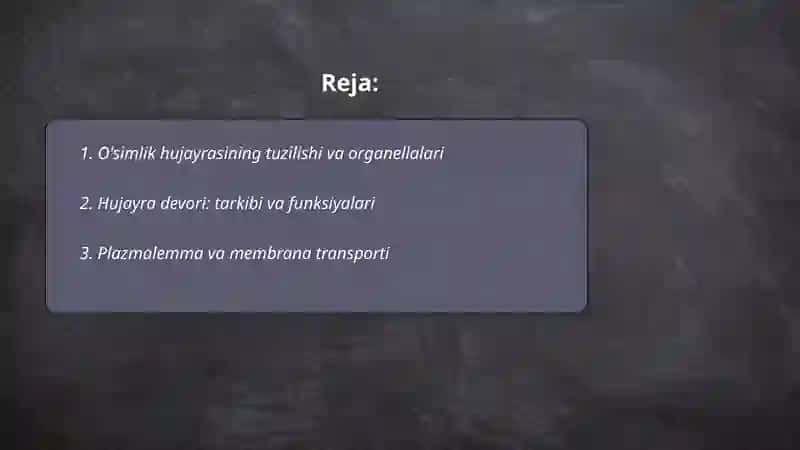 O'simlik hujayrasi va ontogenezi 2