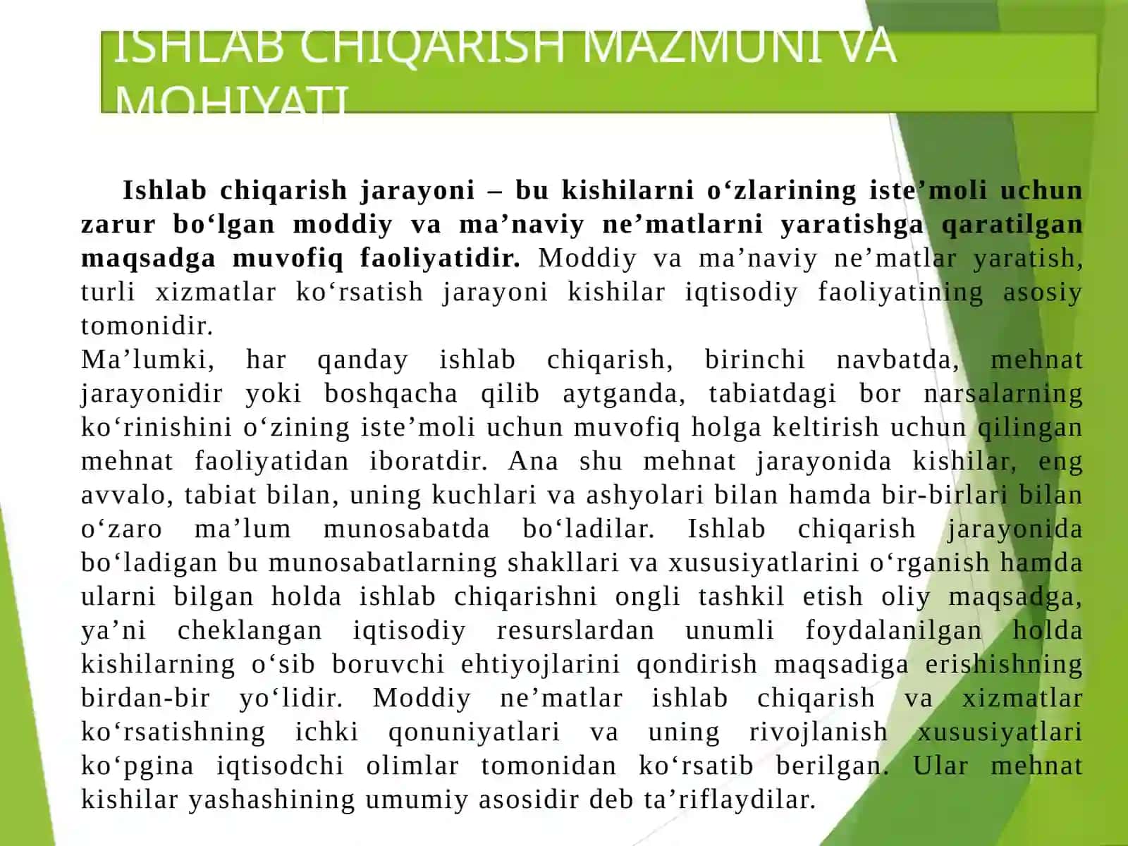 ISHLAB CHIQARISH NAZARIYASI 2