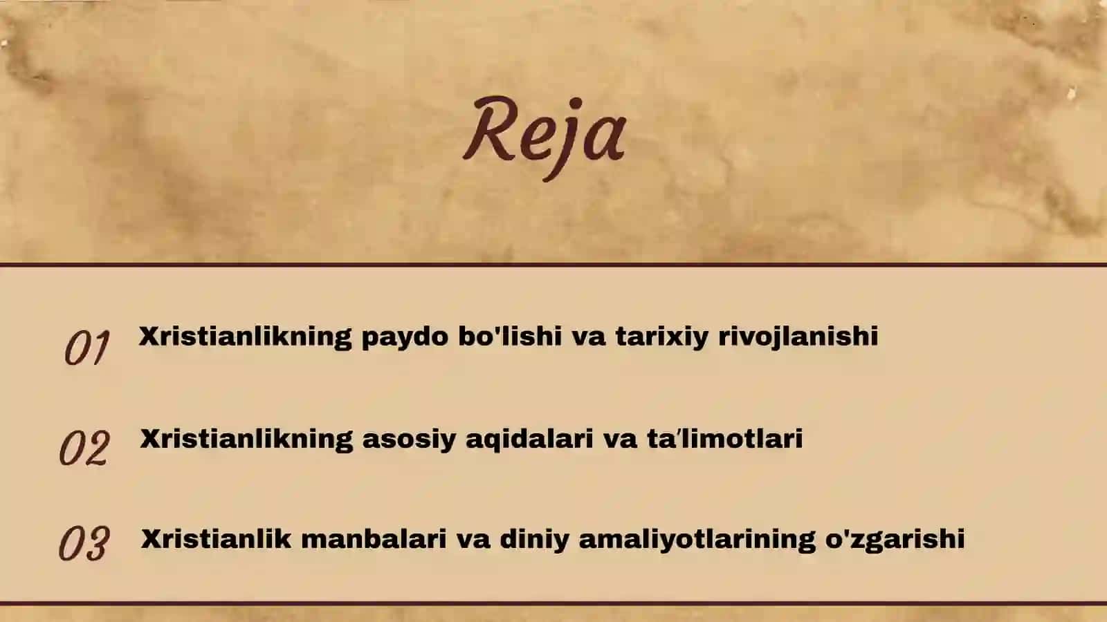 Xristianlikning paydo boʼlishi  aqidalari  asosiy  yoʻnalishlari  taʼlimotlari  va  manbalari 2