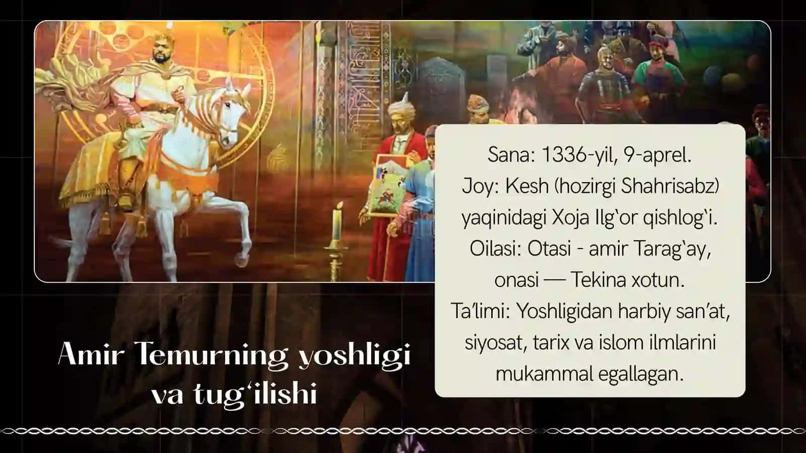 Amir Temur buyuk sarkarda. 2