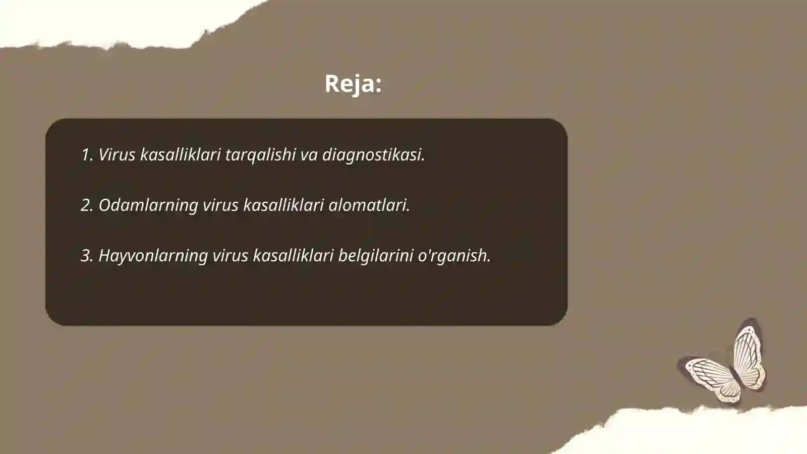 Atlaslar va jadvallarga asoslangan holda odam va hayvonlarning virusl kasalliklari alomatlarini organish 2