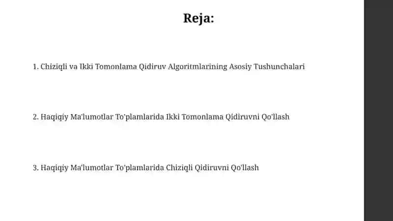 Chiziqli qidiruv algoritmi 2