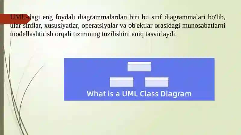 UML sinfdiagrammasi 2
