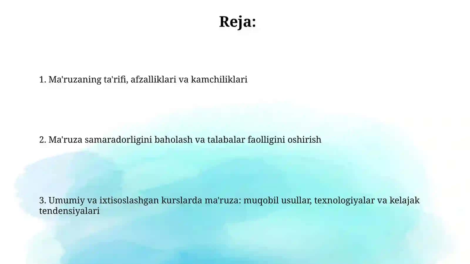 Ma'ruzaning ta'rifi 2