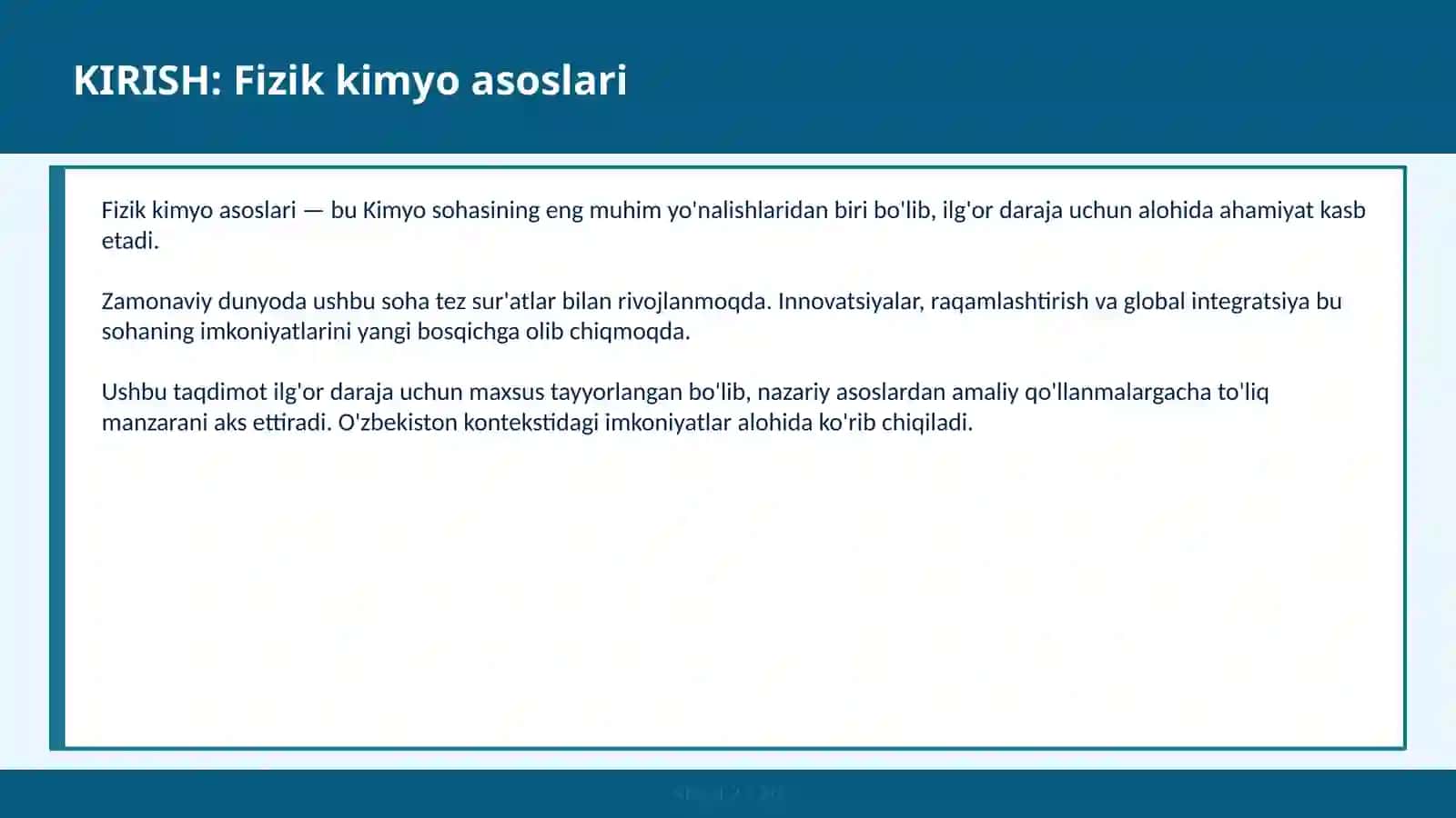 Fizik Kimyo Asoslari 2
