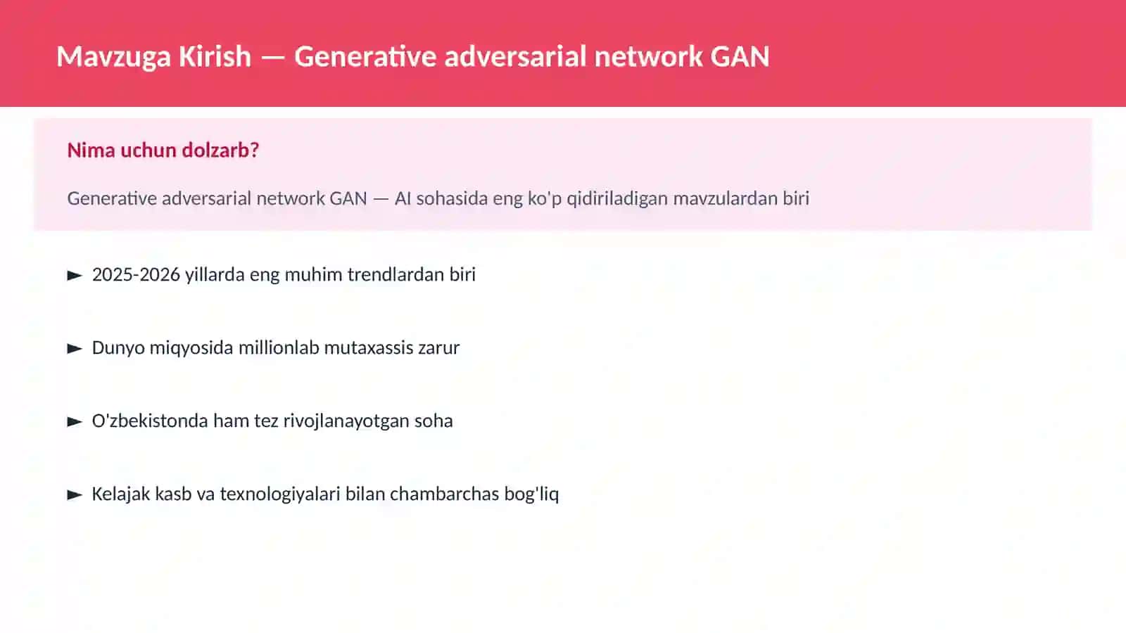 AI | DEEP LEARNING VA NEYRON TARMOQLAR 2