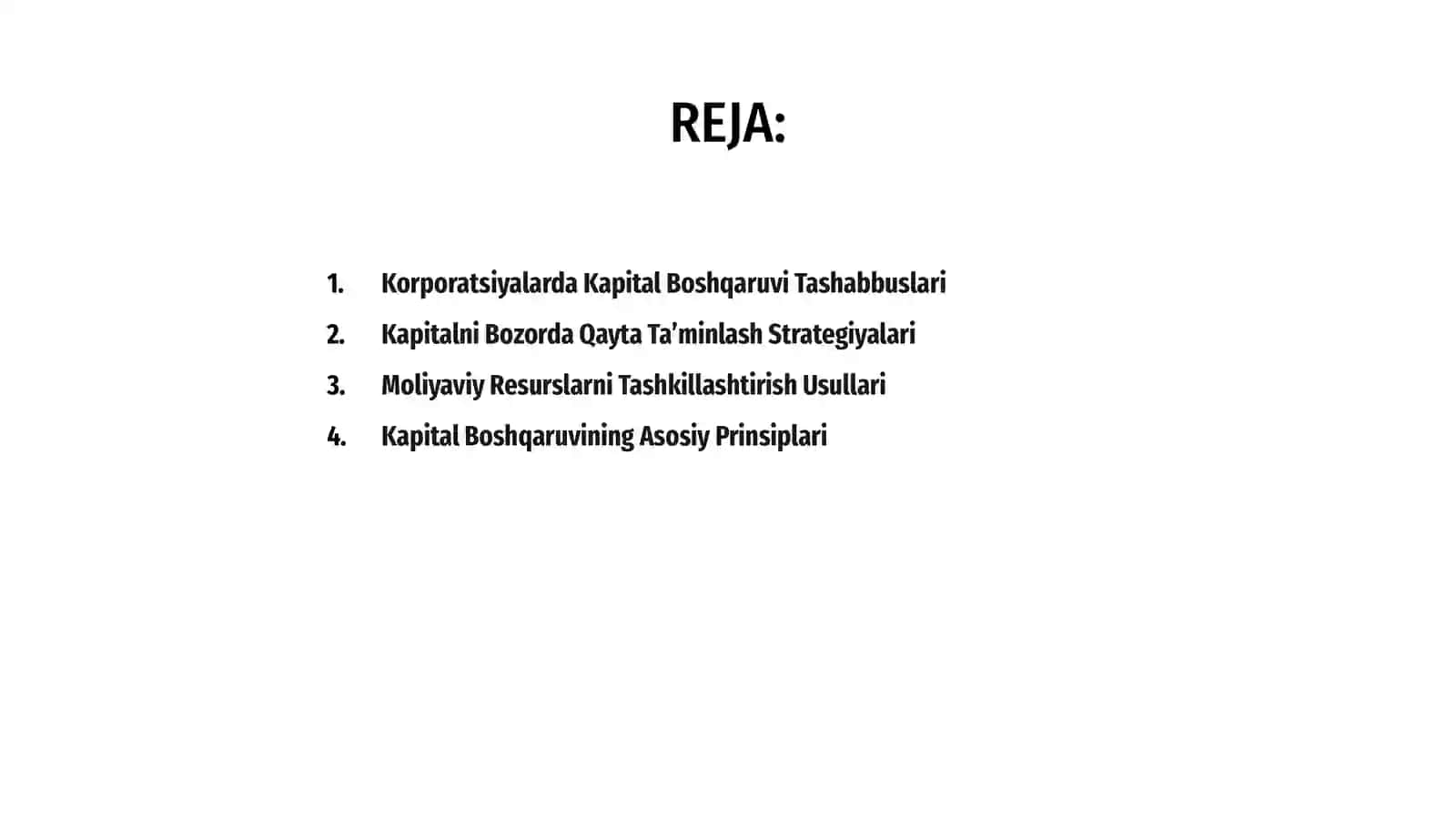 Korxonalarda kapitalni boshqarish 2