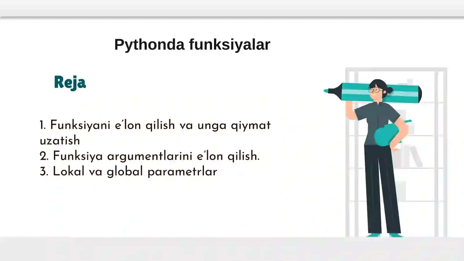 Pythonda funksiyalar 2