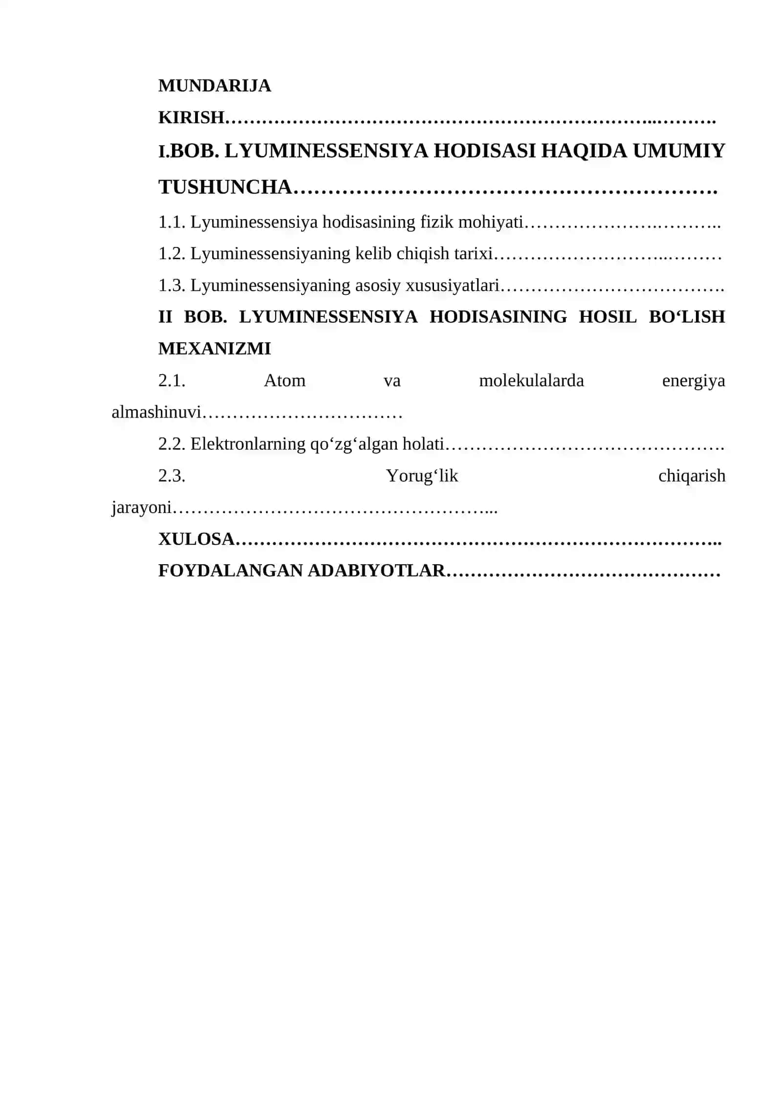lyuminissensiya hodisasi va uning qoʻllanilishi 2