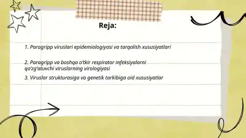 Paragripp va oʻtkir respirator infeksiyalar qoʻzgʻatuvchi viruslar 2