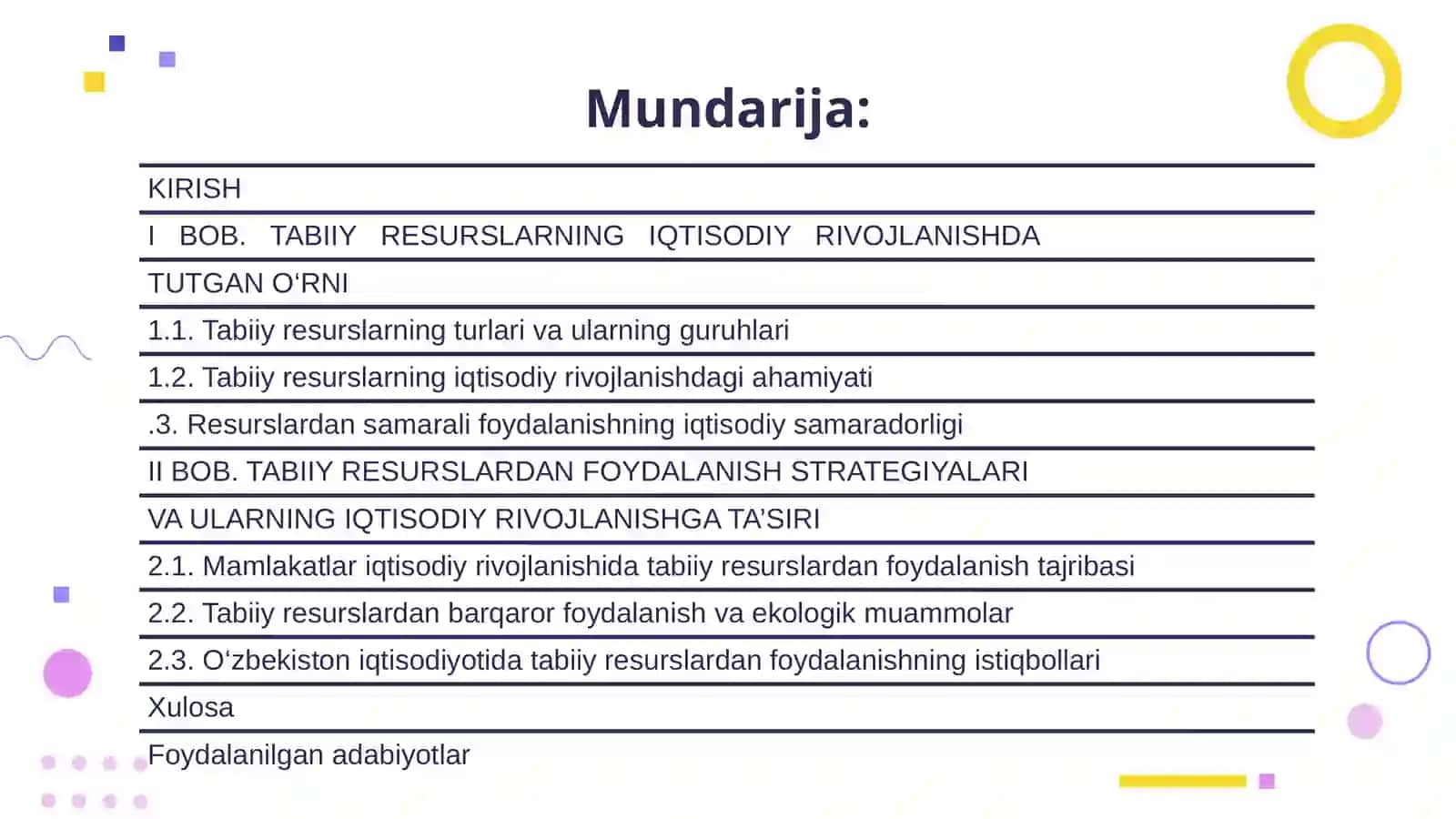 Tabiiyresurslarningmamalakatiqtisodiyrivojlanishigata’siri 2