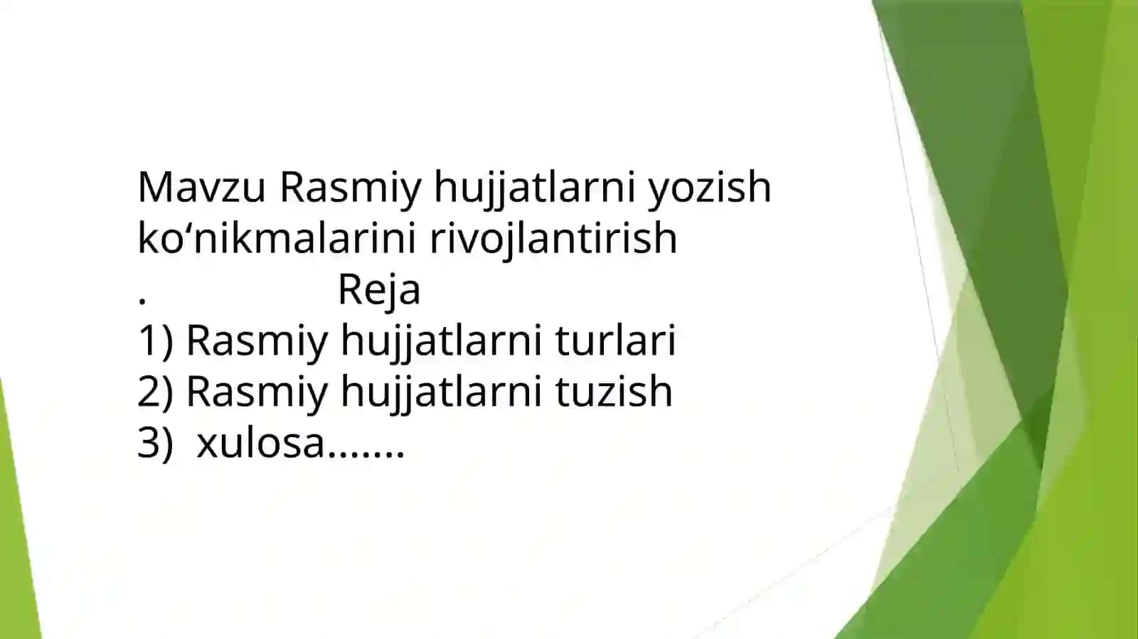 Hasanova Muborakning Kaspiy nutq madaniyati fanidan ta'yyorlagan taqdimoti 2