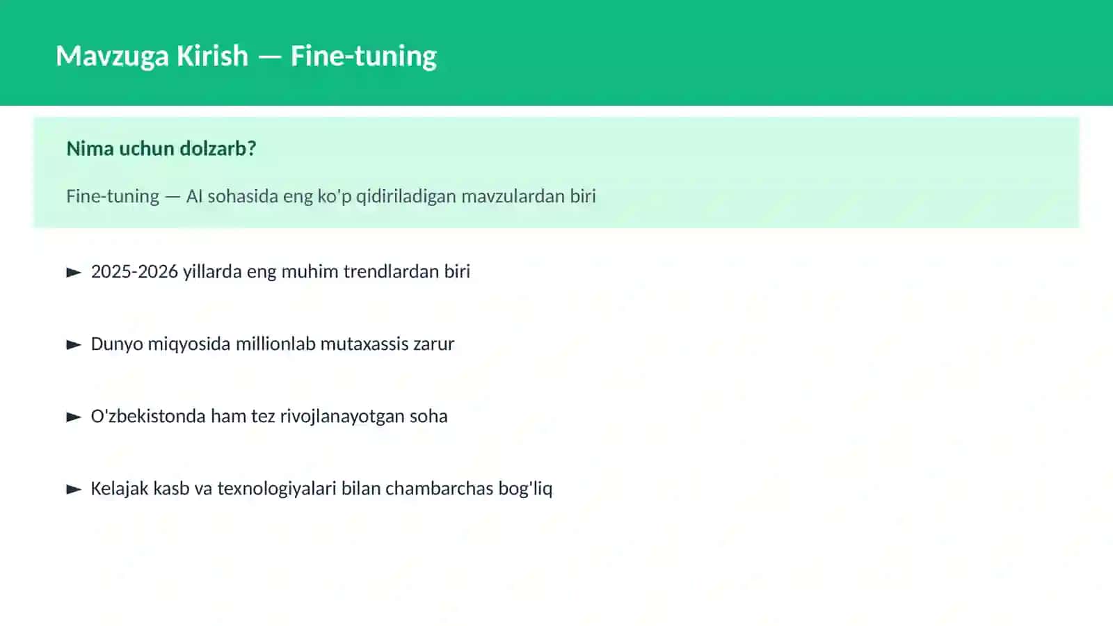 Fine-tuning 2
