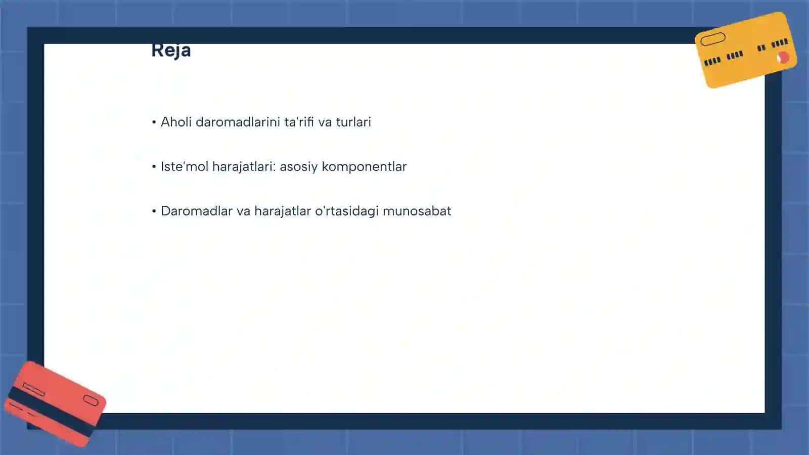 Aholi daromadlari va iste'mol harajatlari bo'yicha ma'lumotlarini tahlil qilish 2