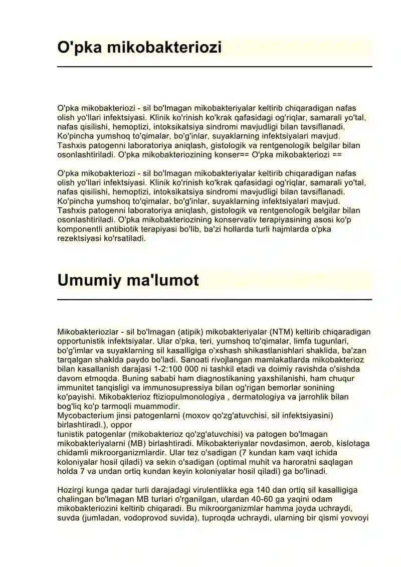 O'pka mikobakteriozi 2
