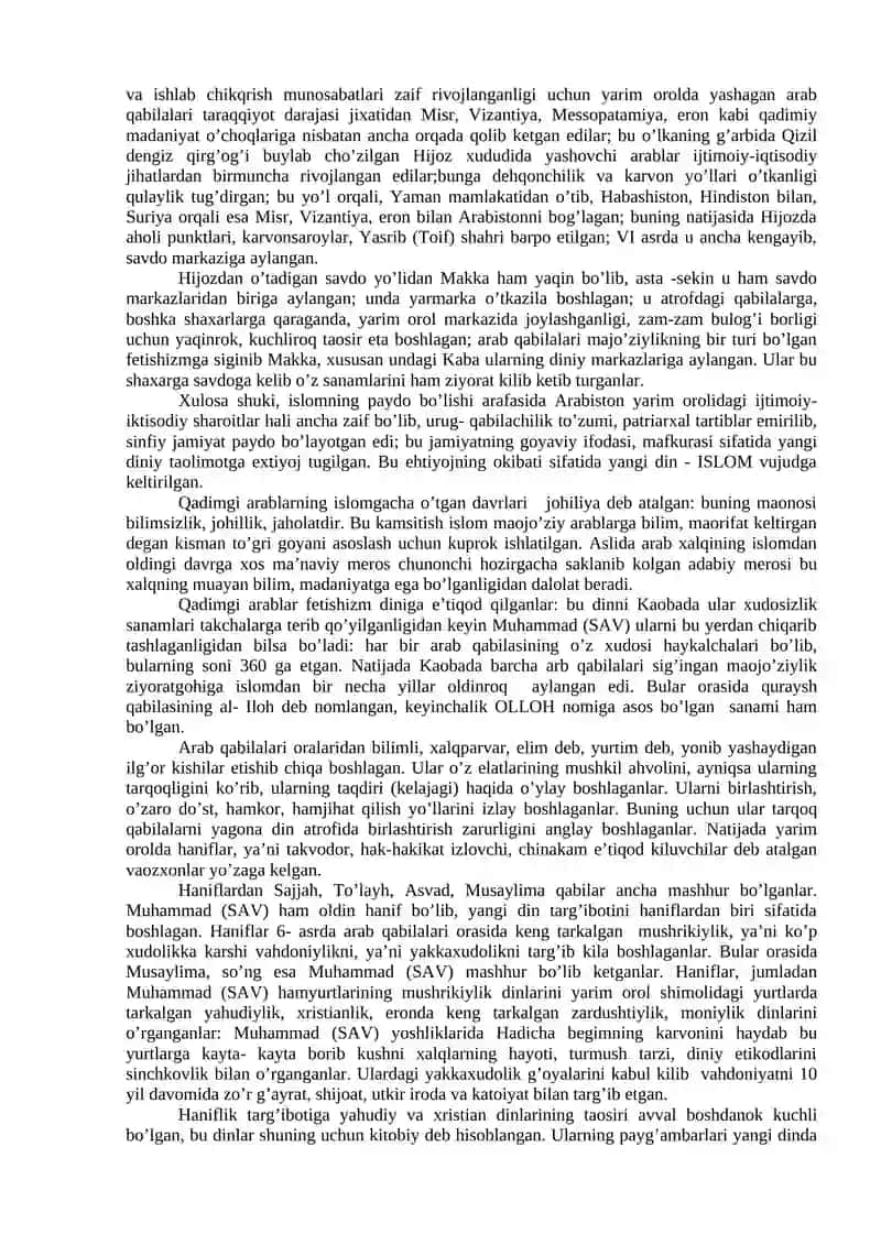 Islom dini tarixi va mohiyati 2