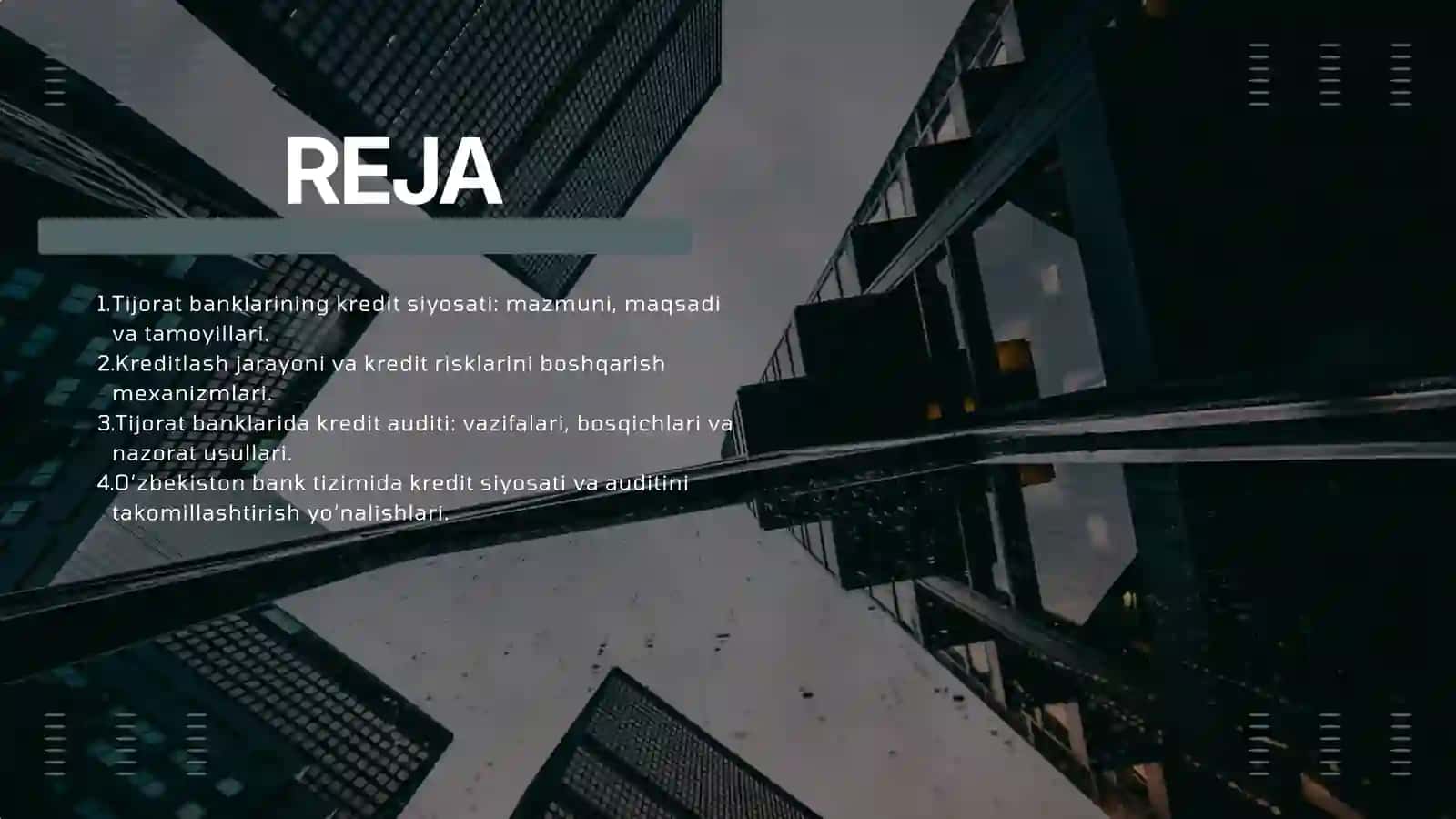 Tijorat banklarining kredit siyosati va auditi 2