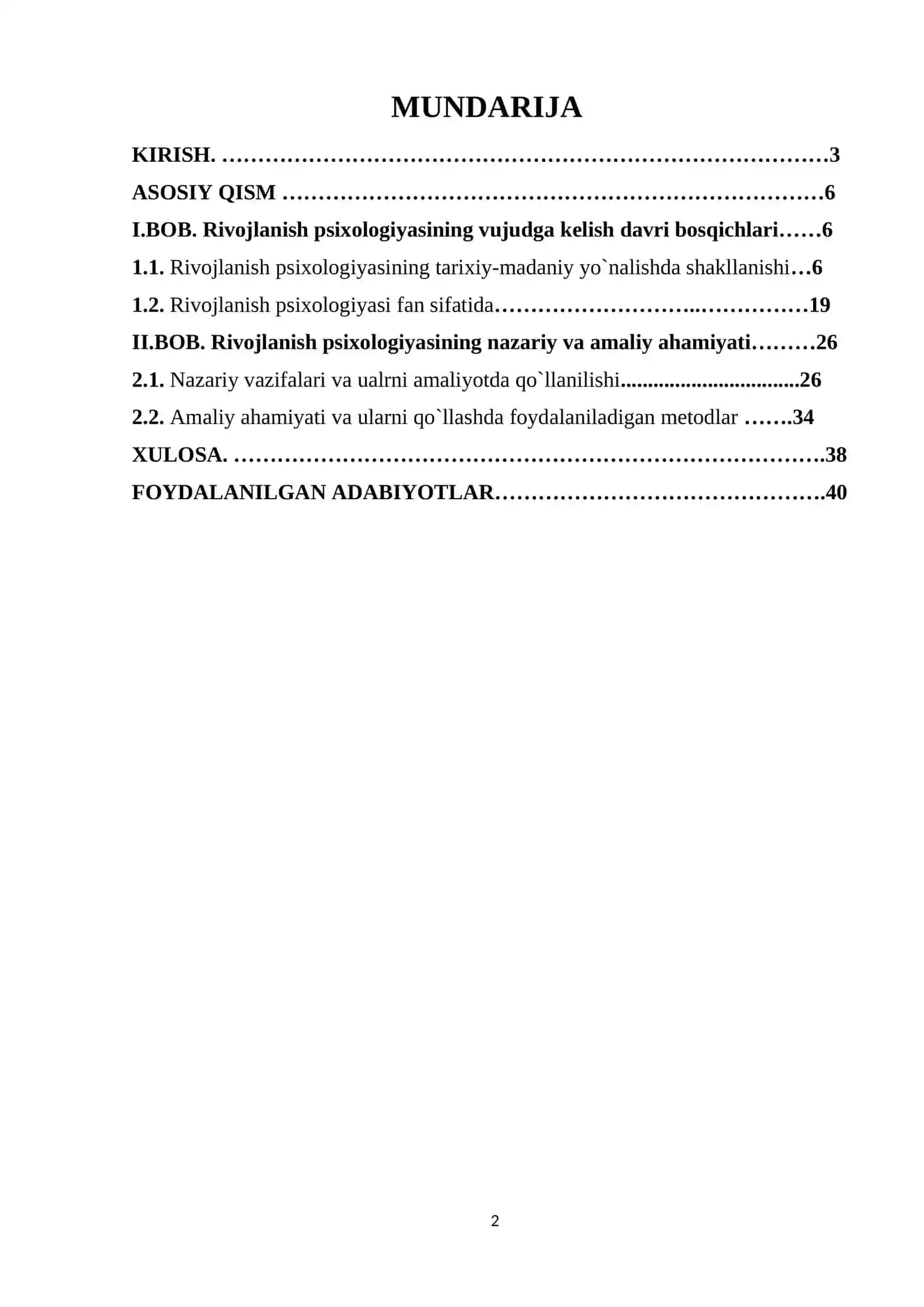 RIVOJLANISH PSIXOLOGIYASI VA PEDOGOGIKA PSIXOLOGIYASI 2