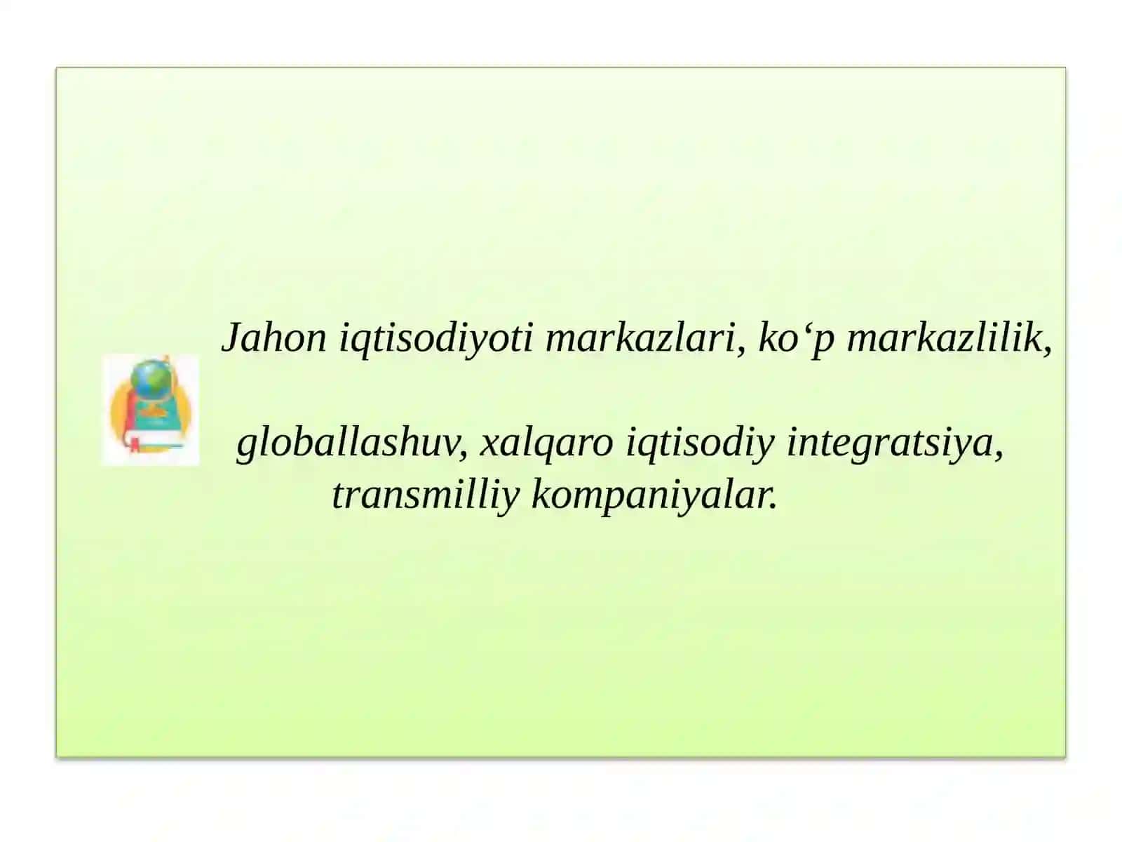 Jahoniqtisodiyotimarkazlarivaxalqarointegratsiyajarayonlari 2