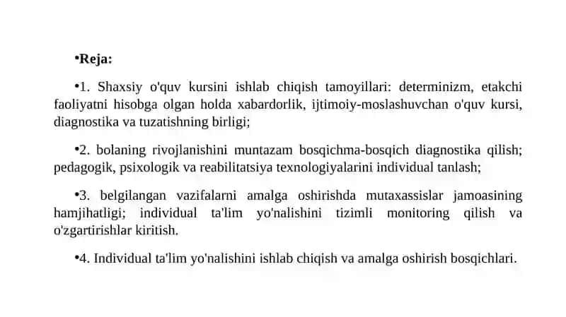Individual ta'lim marshruti: tuzish tamoyillari, mutaxassislar jamoasi 2