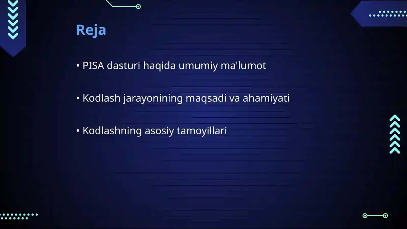 PISA xalqaro baholash dasturida kodlash 2