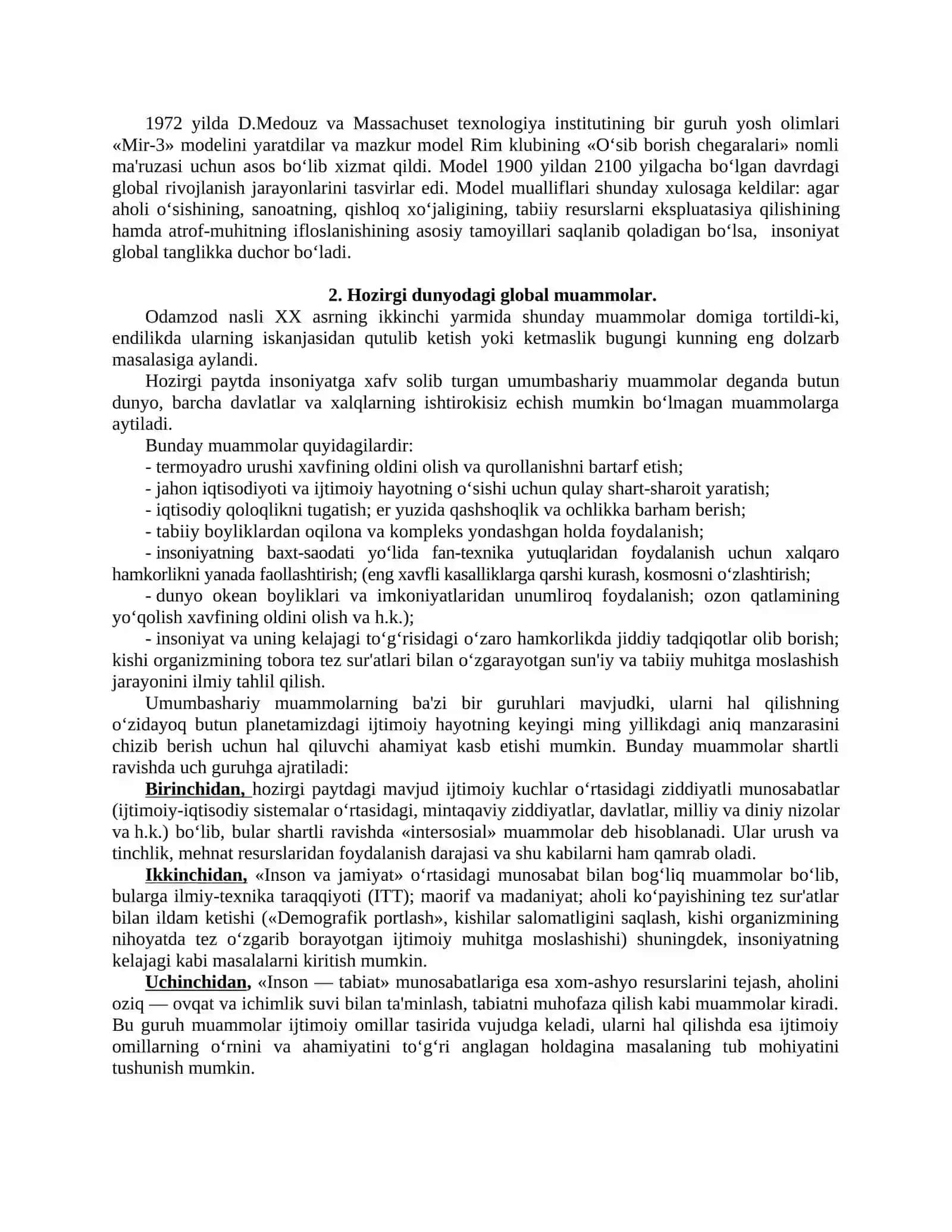 Globallashuv va barqaror taraqqiyot falsafasi 2