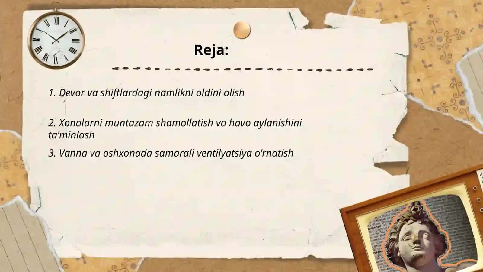 Uyda karozyani oldini olish 2