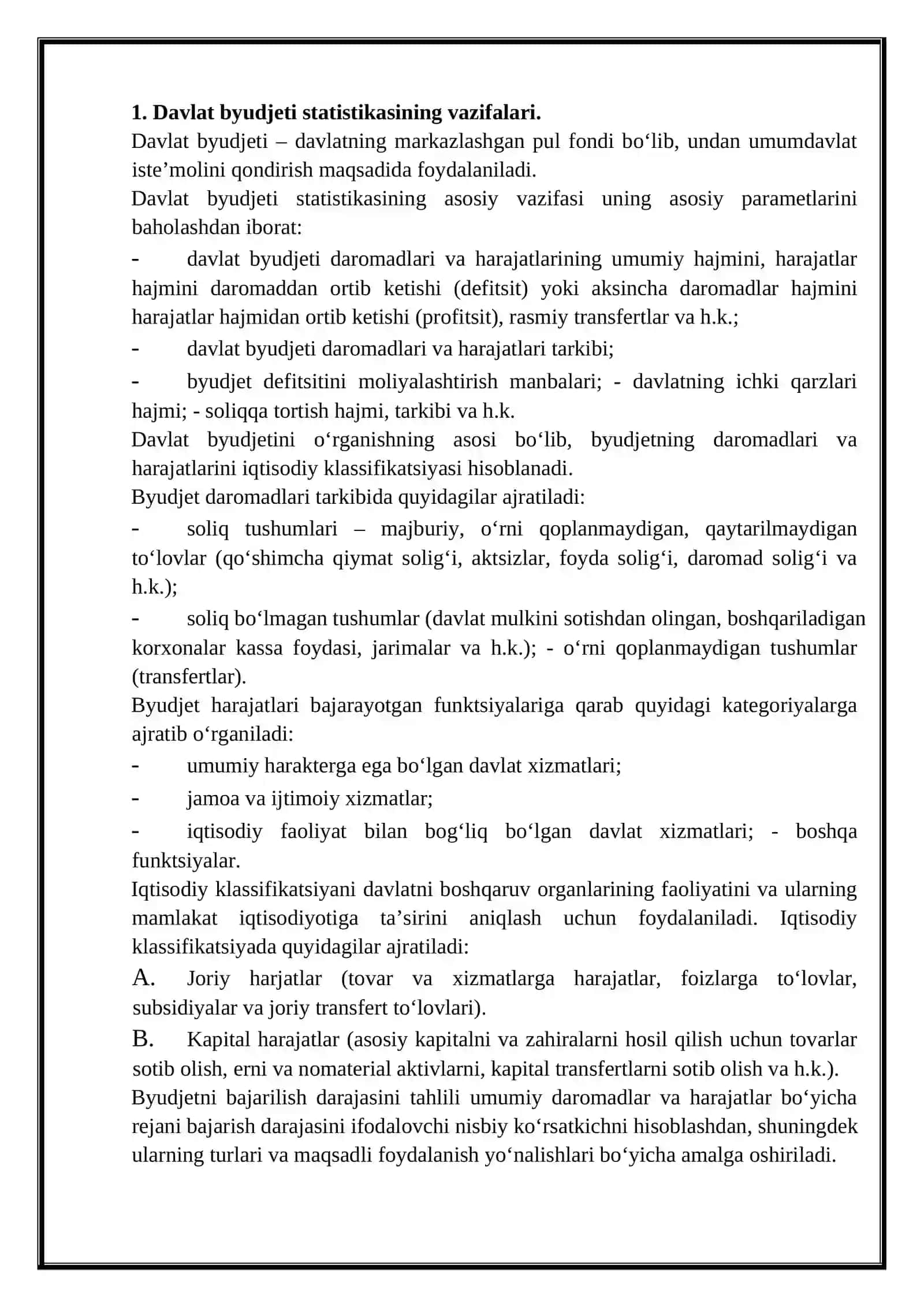 Moliya-kredit tizimi statistikasi 2