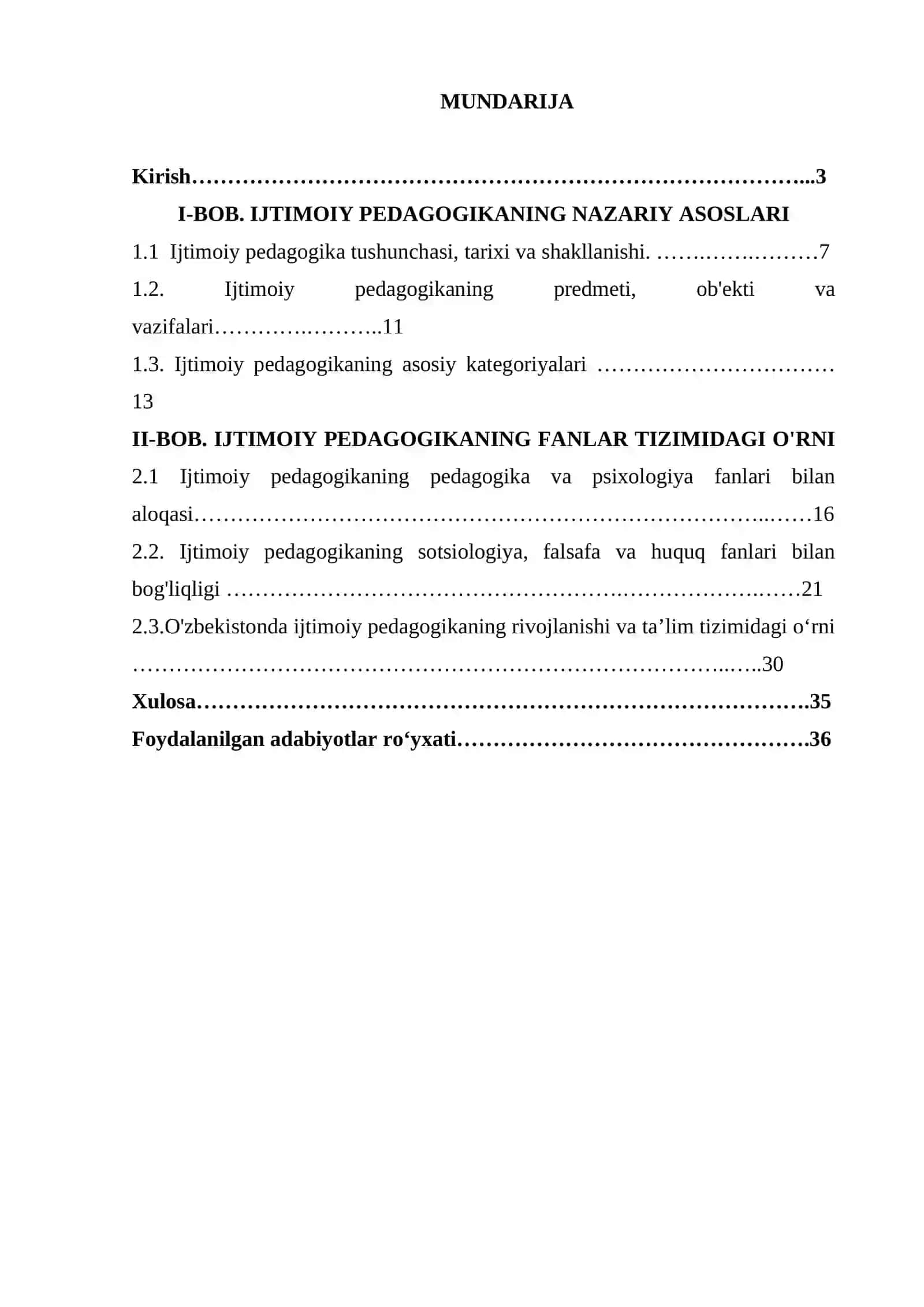 IJTIMOIY PEDAGOGIKANING NAZARIY ASOSLARI VA FANLAR TIZIMIDAGI O'RNI 2