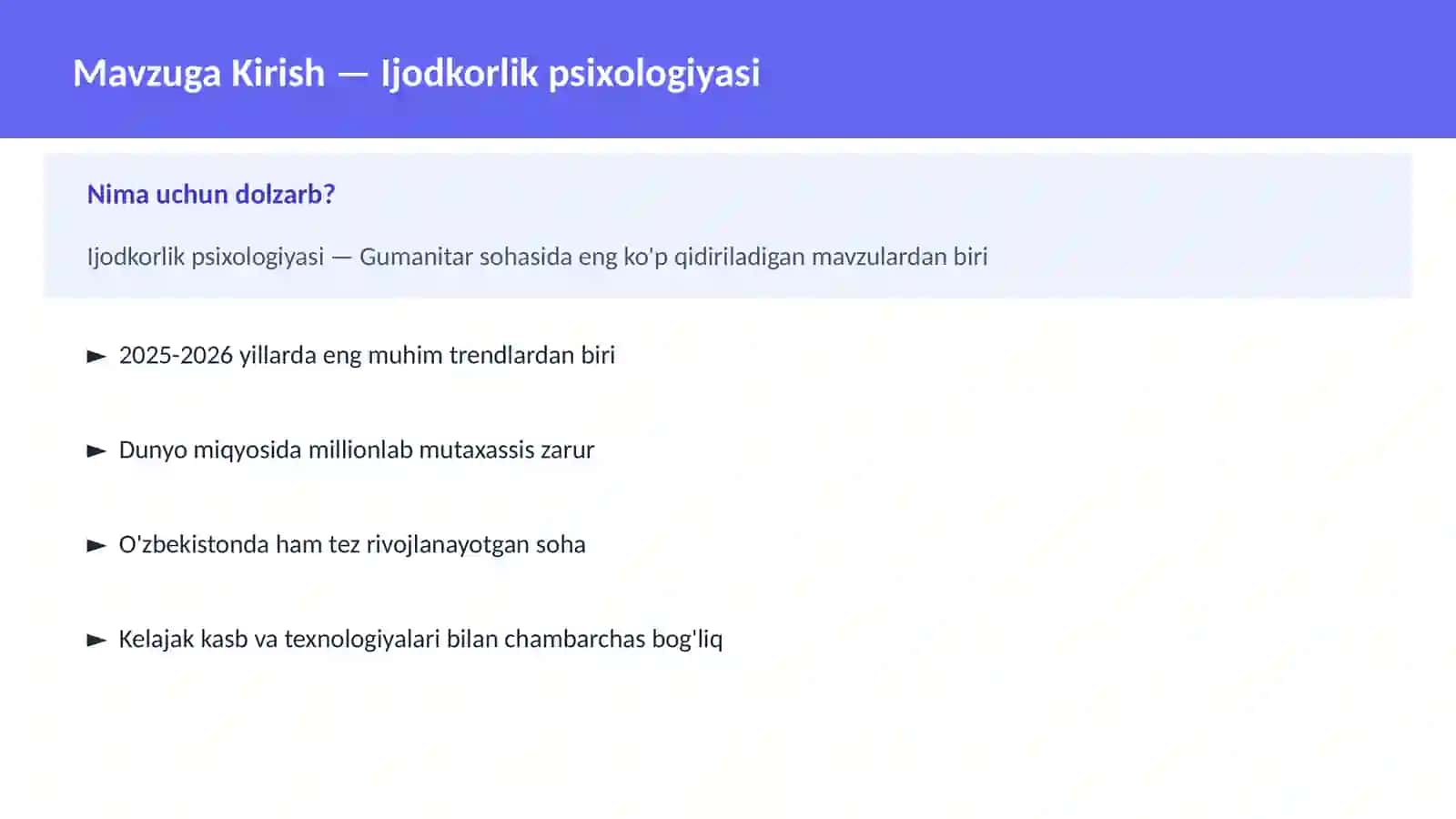 Ijodkorlik psixologiyasi 2