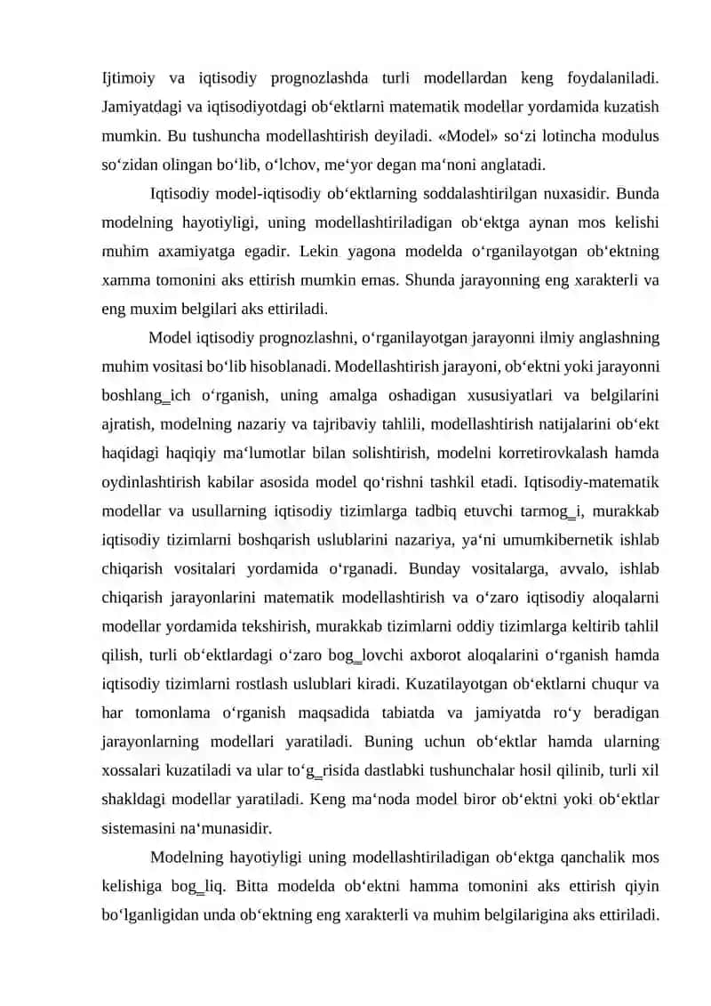 Ijtimoiy ishlab chiqarish, uning milliy iqtisodiy taraqqiyoti 2