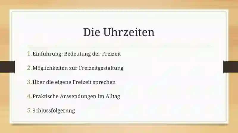 Die Uhrzeiten 2