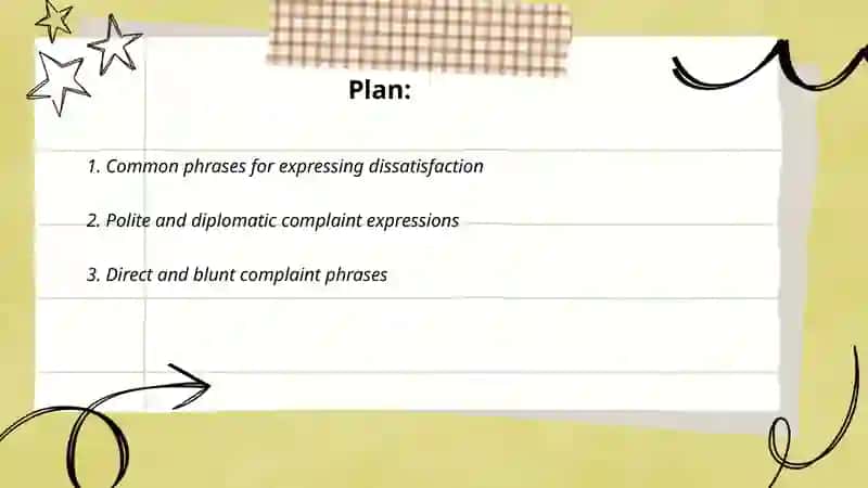 Expressions connected with complaining 2