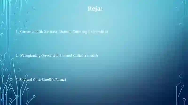 Xursandchilik Xaritasi: Shamol Gulining Qo'llanilishi 2