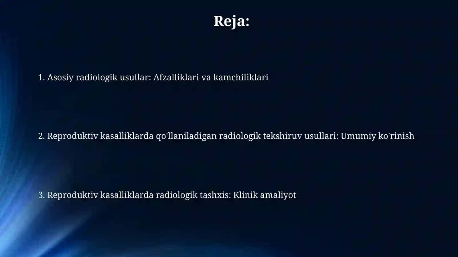 Reproduktiv azolar kasaliklarida rentgenologik tekshirish usullari 2