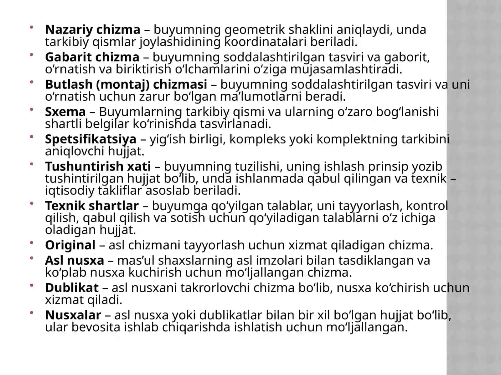 Chizmachilik Ko‘rinishlar 2