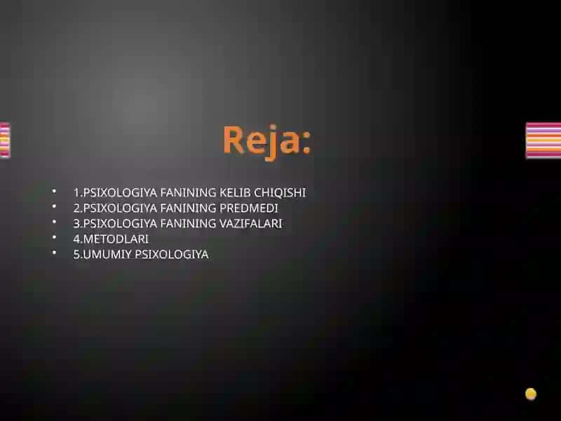 Psixologiya fanining fanda tutgano’rni 2