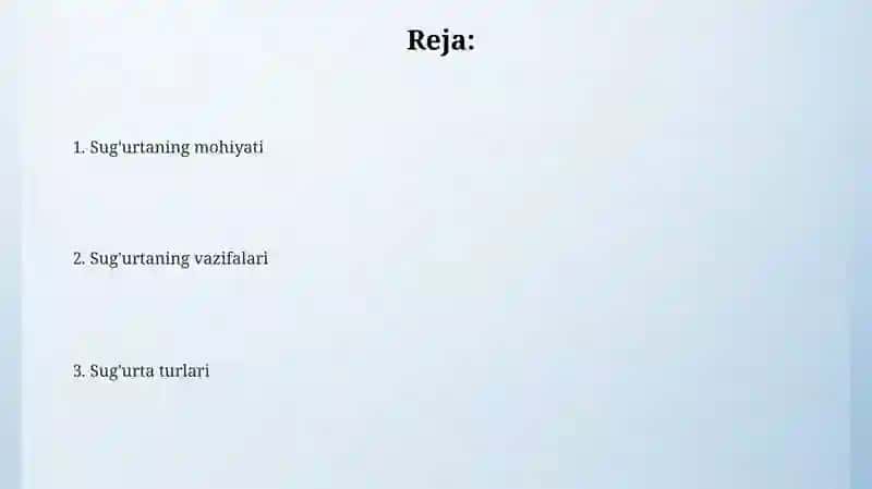 Sug‘urta: mohiyati va funksiyalari 2