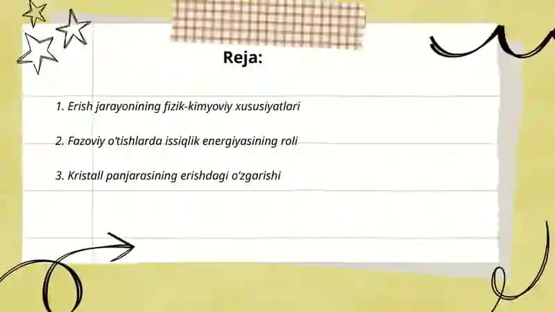 Erishning tiklash jarayoni bilan davrining fizik-kimyoviy tavsiflari 2