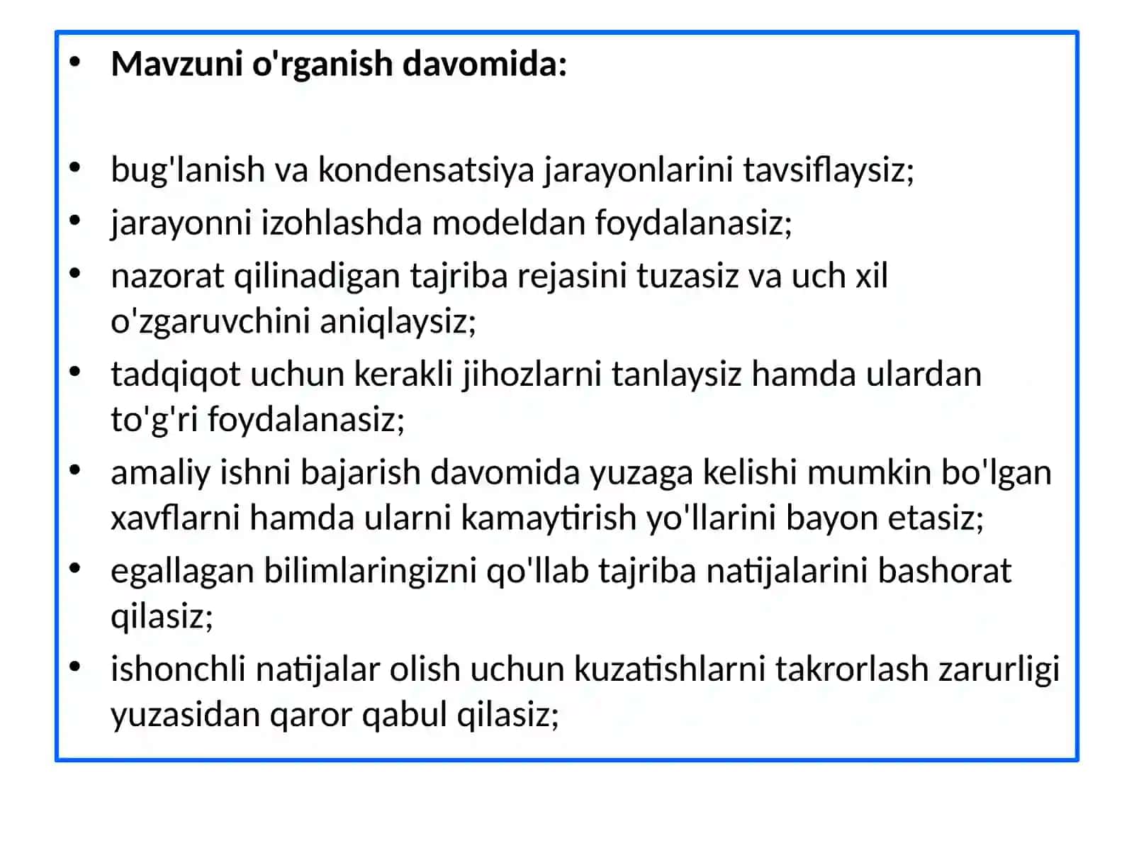 Bug‘lanish vakondensatsiya 2