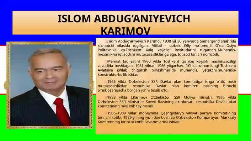 Islom Abdug'aniyevich Karimov 2