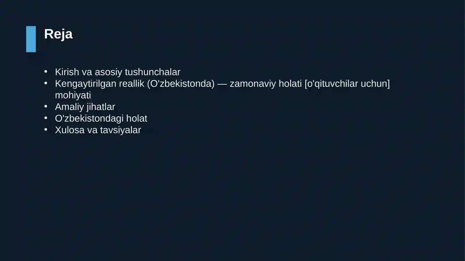 Kengaytirilgan reallik (O'zbekistonda) - zamonaviy holati [o'qituvchilar uchun] 2