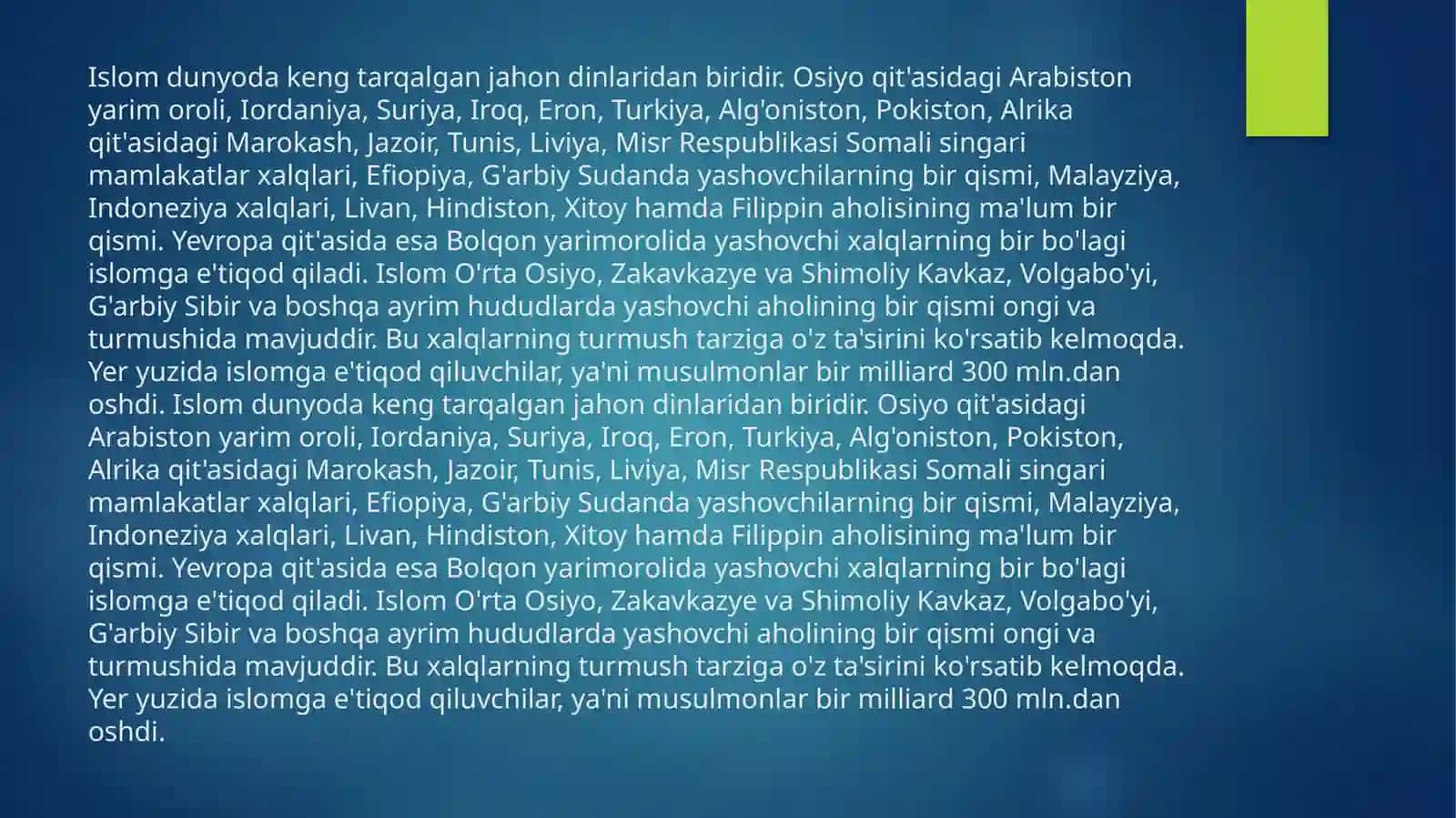 ISLOM DINI TARIXI VA MOHIYATI 2