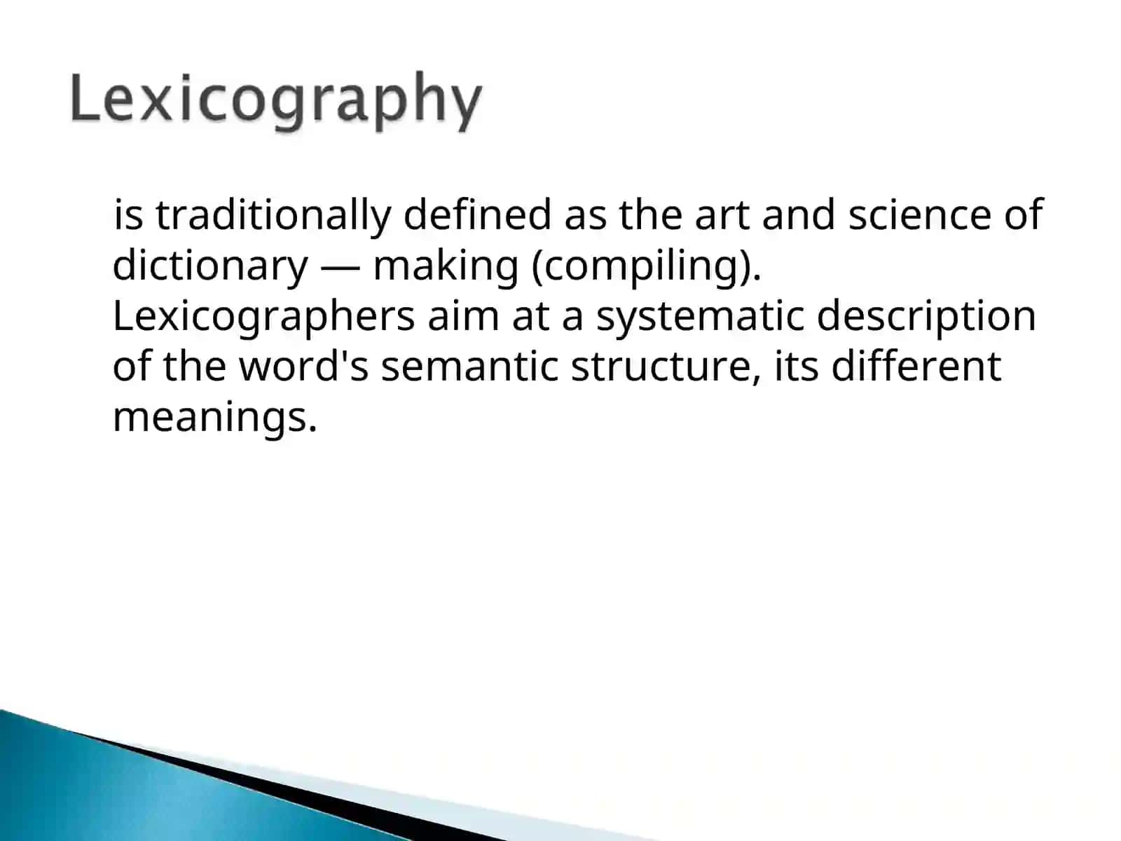 LEXICOGRAPHY 2