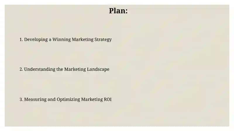 Developing a Winning Marketing Strategy 2
