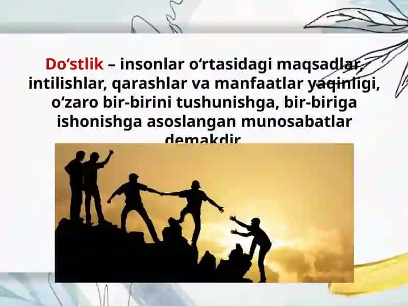 Do'stlikNIMA? 2