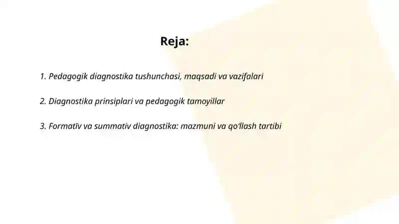 Maktab oʻquvchilarini pedagogik diagnostika metodlari mazmun mohiyati va qoʻllash tartibi 2